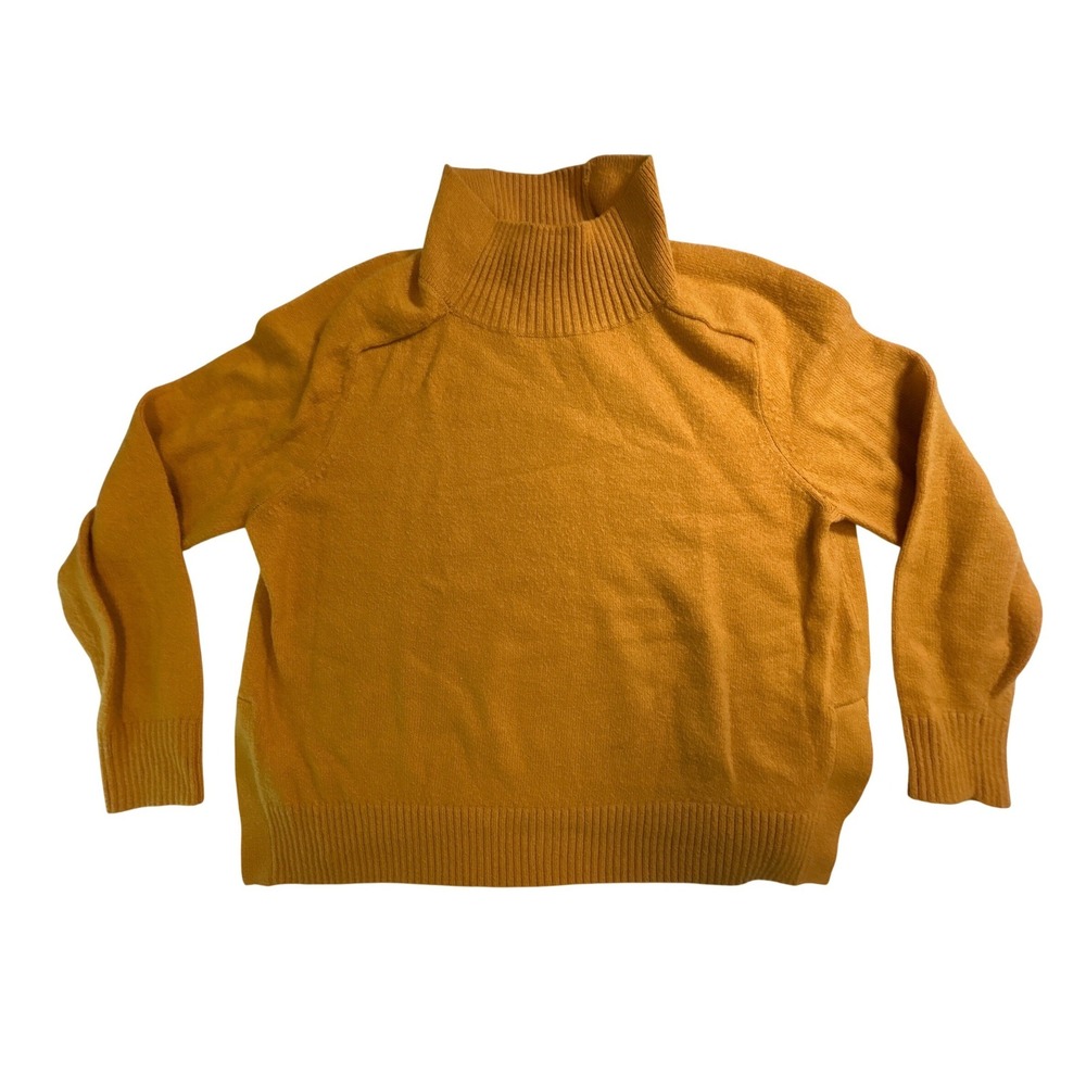 Banana Republic Womens Mustard Yellow Mock Neck Knit‎ Sweater Size M